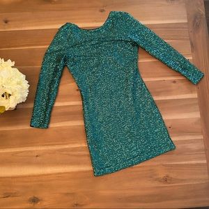 H&M sequence green dress sz 6